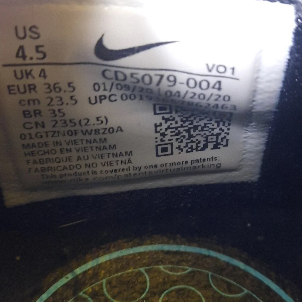 NIKE PG4 PAUL GEORGE Mens Shoes Size 4.5 black white gray blue CD5079-004